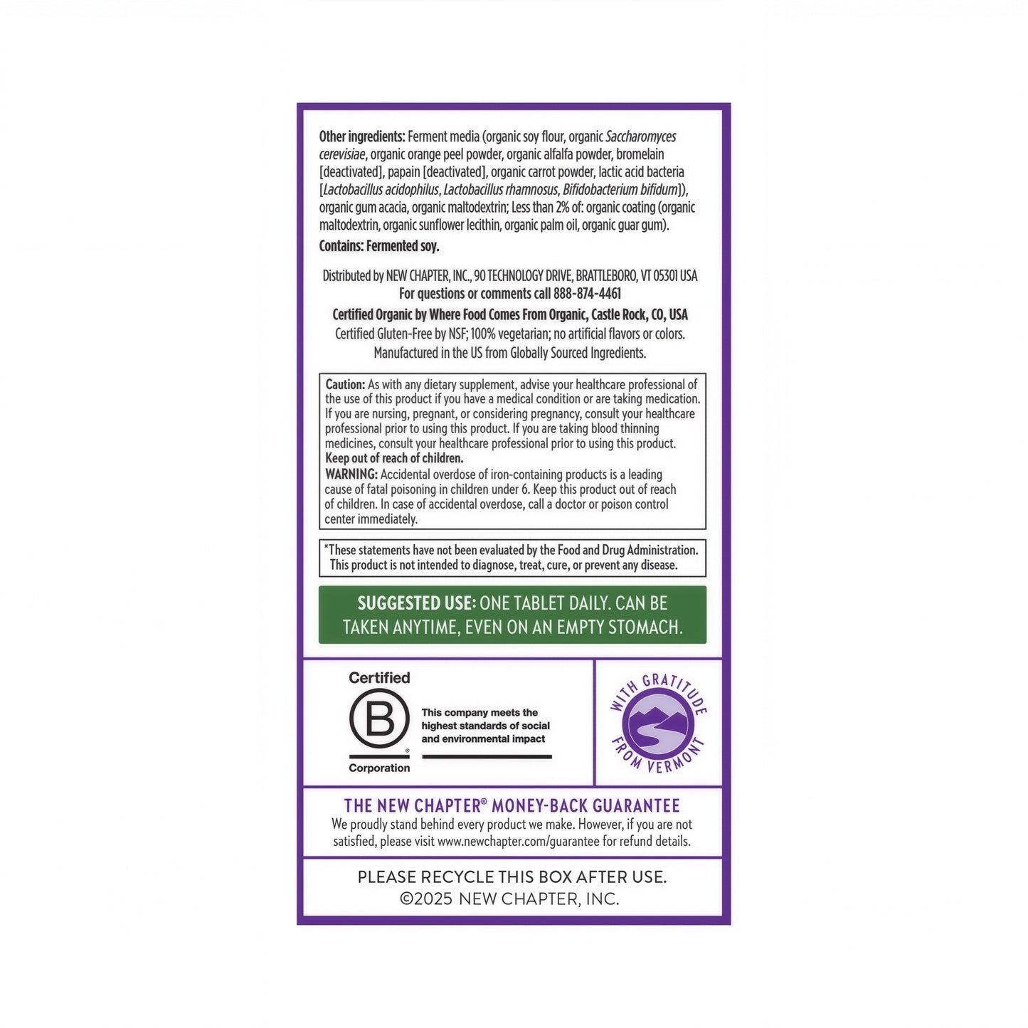 New Chapter Women's Multivitamin for Immune Support with 20+ Nutrients 96 Count