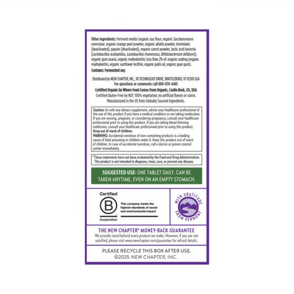 New Chapter Women's Multivitamin for Immune Support with 20+ Nutrients 96 Count